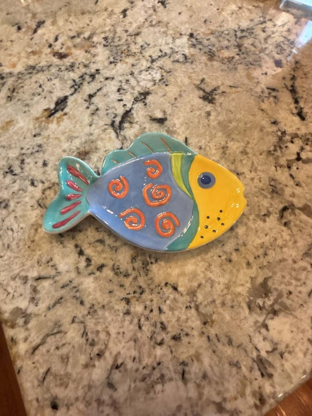 Boston Warehouse Trading Corp Ceramic Tropical Fish Shaped Spoon Rest